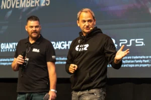 Luke Crane und "The Stig" Ben Collins